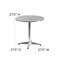 Emma and Oliver 27.5'' Round Aluminum Indoor-Outdoor Table with Base